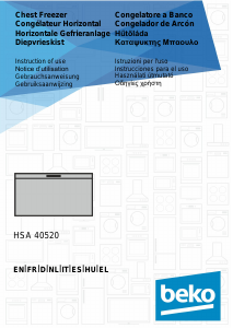 Manual BEKO HSA 40520 Freezer