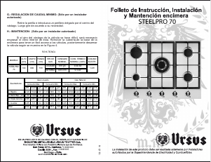 Manual de uso Ursus Trotter UT SteelPro 70 GN Placa
