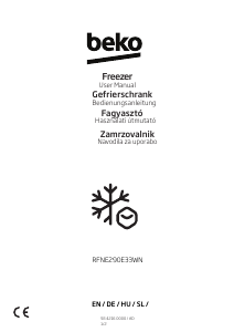 Manuale BEKO RFNE290E33W Congelatore