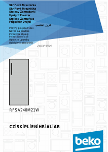 Instrukcja BEKO RFSA 240 M21W Zamrażarka