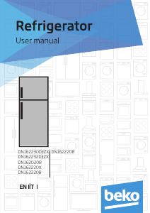 Руководство BEKO DN 162230 DJIZX Холодильник с морозильной камерой