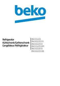 Bedienungsanleitung BEKO DN150220DS Kühl-gefrierkombination