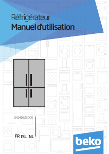 Bruksanvisning BEKO GN1416220CX Kjøle-fryseskap