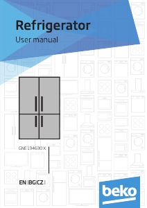 Rokasgrāmata BEKO GNE 134630 X Ledusskapis ar saldētavu