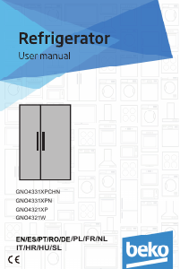 Manual BEKO GNO4321XP Frigorífico combinado