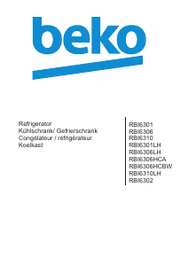 Mode d’emploi BEKO RBI 6301 Réfrigérateur combiné