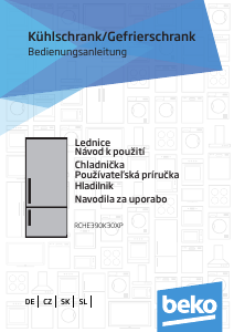 Vadovas BEKO RCHE390K30XP Šaldytuvas-šaldiklis