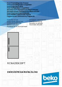 Használati útmutató BEKO RCNA295K20PT Hűtő és fagyasztó