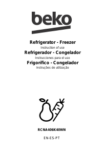 Manual BEKO RCNA406K40WN Fridge-Freezer