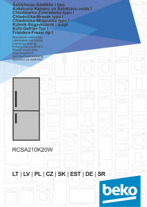 Návod BEKO RCSA210K20W Chladnička s mrazničkou