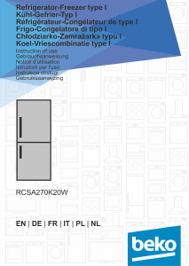 Instrukcja BEKO RCSA270K20W Lodówko-zamrażarka