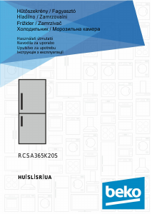 Посібник BEKO RCSA365K20S Холодильник із морозильною камерою