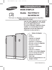 Mode d’emploi Samsung RA19FASW Réfrigérateur