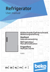 Handleiding BEKO B 1801 Koelkast