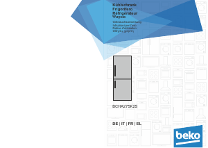 Bedienungsanleitung BEKO BCHA275K2S Kühlschrank