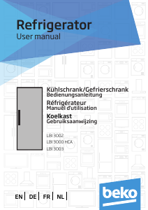 Handleiding BEKO LBI 3002 F Koelkast