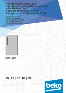 Manual de uso BEKO RBI 1400 Refrigerador