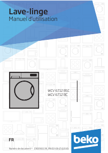 Mode d’emploi BEKO WCV 6712 BC Lave-linge