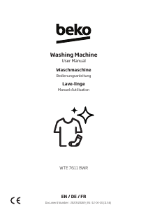 Mode d’emploi BEKO WTE 7611 BW Lave-linge