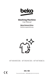 Bedienungsanleitung BEKO WTV 81483 CSB Waschmaschine