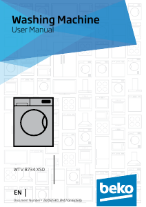 Manual BEKO WTV 8734 XS0 Washing Machine