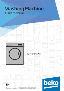 Manual BEKO WTV 9744 XW0 Washing Machine