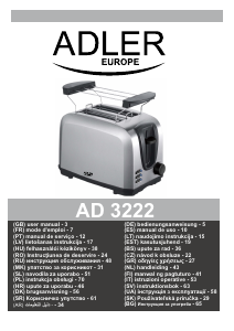 Руководство Adler AD 3222 Тостер