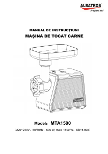 Manual Albatros MTA1500 Tocator carne