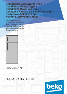 Instrukcja BEKO DSA240K21XP Lodówko-zamrażarka