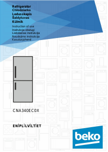 Instrukcja BEKO CNA340EC0X Lodówko-zamrażarka