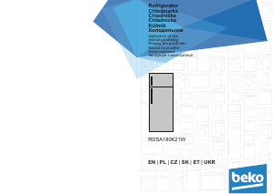 Manual BEKO RDSA180K21W Fridge-Freezer