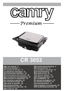Návod Camry CR 3053 Kontaktný gril