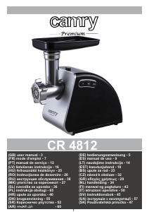 Instrukcja Camry CR 4812 Maszynka do mielenia