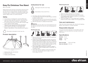 Handleiding Clas Ohlson 44-3793 Easy Fix Kerstboomstandaard