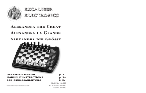 Mode d’emploi Excalibur 908-EFG Alexandra The Great Ordinateur d'échecs