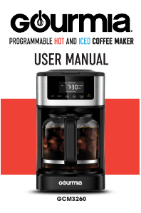 Manual Gourmia GCM3260 Coffee Machine