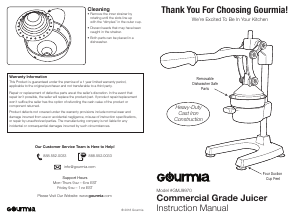 Manual Gourmia GMJ9970 Juicer