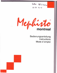 Bedienungsanleitung Mephisto Montreal Schachcomputer