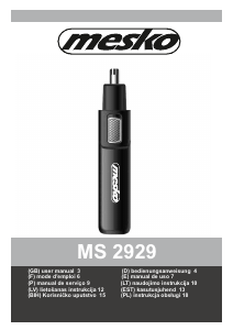 Manual Mesko MS 2929 Nose Hair Trimmer