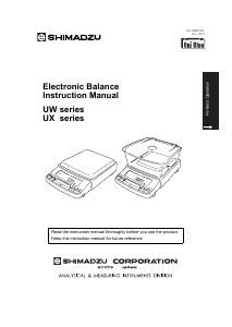 Manual Shimadzu UW820SV Industrial scale