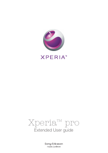 Manual Sony Ericsson Xperia pro Mobile Phone