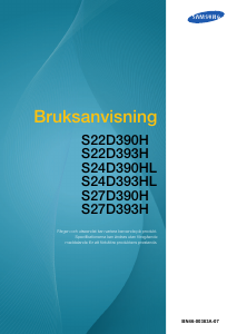 Bruksanvisning Samsung S27D390H LED skärm