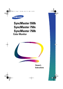 Handleiding Samsung 550b SyncMaster Monitor