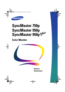 Handleiding Samsung 950p Plus SyncMaster Monitor