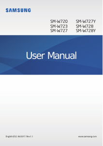 Manual Samsung SM-W727Y Tablet