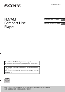 Manual Sony CDX-G1070U Car Radio
