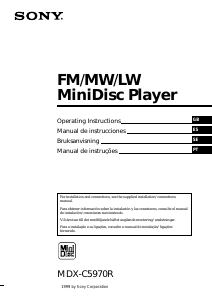 Handleiding Sony MDX-C5970R Autoradio