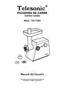 Manual de uso Telesonic YD-1300 Picadora de carne