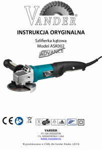 Instrukcja Vander ASK002 Szlifierka kątowa