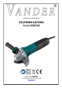 Instrukcja Vander VSK730 Szlifierka kątowa